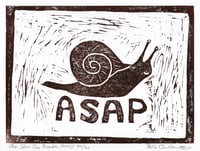 Image 20 of As Slow As Possible - Linocut print