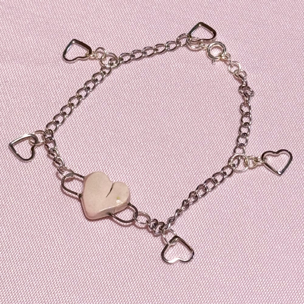 image of broken heart charm bracelet