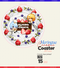 Image 1 of [CHEF AU] Classic Strawbee & Cream PhaiDei Ceramic Coaster