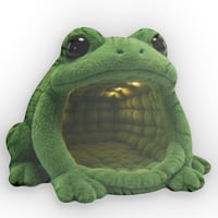 Image 1 of Giant Frog Lounger Plush Cushion Custom Shaped Pillow | Frog Shaped Pillow