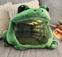 Image 2 of Giant Frog Lounger Plush Cushion Custom Shaped Pillow | Frog Shaped Pillow
