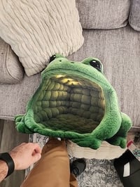 Image 4 of Giant Frog Lounger Plush Cushion Custom Shaped Pillow | Frog Shaped Pillow