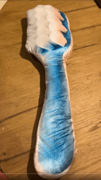 Image 2 of Toothbrush Plush, Dentist Gift, Dental Gift, Clean Teeth, Shaped Pillow