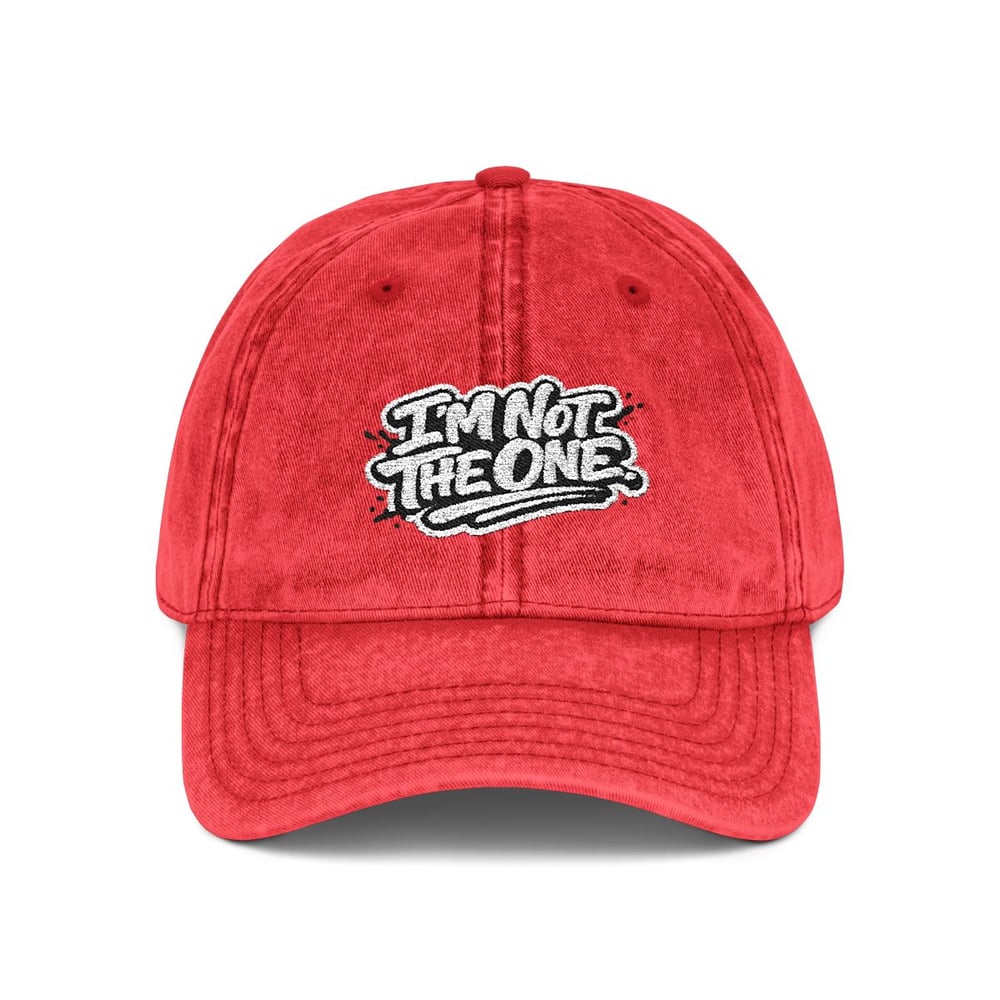 Image of Vintage Embroidered Cap — "I'm Not The One" Retro Baseball Hat