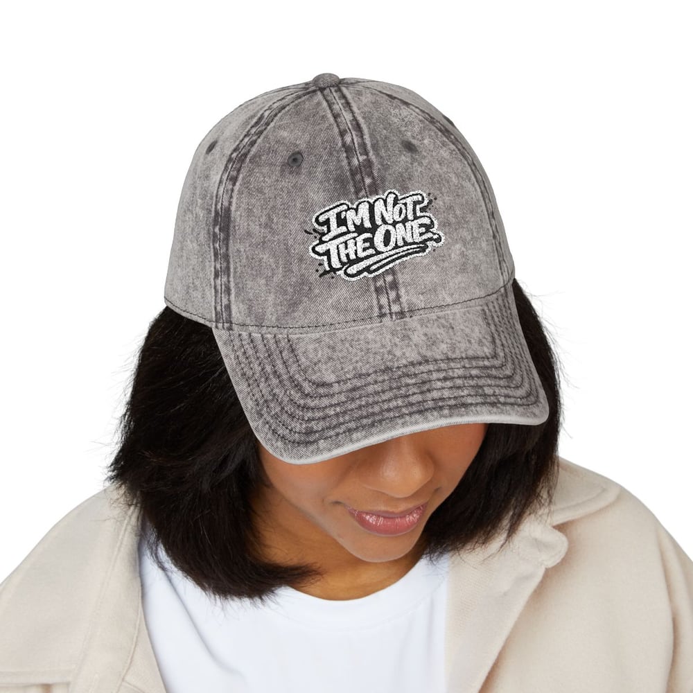 Image of Vintage Embroidered Cap — "I'm Not The One" Retro Baseball Hat