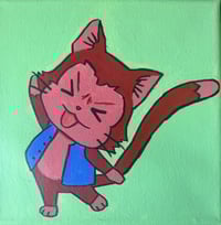 Image 1 of “Lector” 8”x8” Acrylic Painting 