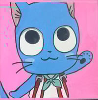 Image 1 of “Happy” 8”x8” Acrylic Painting