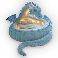 Image 1 of Giant Dragon Lounger Large Shaped Pillow | Dragon Pillow, Mythical Decor