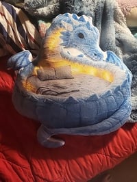Image 2 of Giant Dragon Lounger Large Shaped Pillow | Dragon Pillow, Mythical Decor