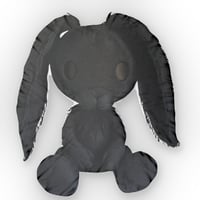 Image 3 of Bunny Dark Hole, Gothic Black Rabbit, Plush Gift, Shaped Pillow