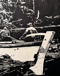 Image 3 of "Pachena Point" - Linocut print on Japanese Washi paper