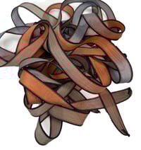 Image 3 of 1PC. BOULDER 42" hand dyed wrist wrap bracelet silk ribbon//Yoga wrist wrap bracelet ribbon