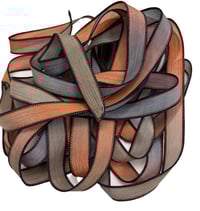 Image 2 of 1PC. BOULDER 42" hand dyed wrist wrap bracelet silk ribbon//Yoga wrist wrap bracelet ribbon