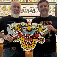 Image 1 of Deno Leopard head- Hand Painted Sign