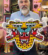 Image 2 of Deno Leopard head- Hand Painted Sign