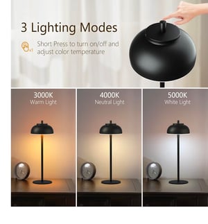 Image of Black mini table lights 