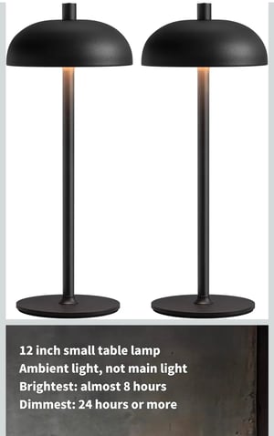 Image of Black mini table lights 