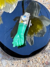 Image 8 of Chrysoprase and moonstone mano figa 