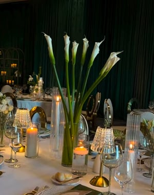 Image of 20 stems Fresh calla lily in clear vase 