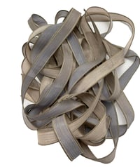 Image 4 of 1PC. MUDDY BANK 42" hand dyed wrist wrap bracelet silk ribbon//Yoga wrist wrap bracelet ribbon