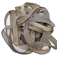 Image 6 of 1PC. MUDDY BANK 42" hand dyed wrist wrap bracelet silk ribbon//Yoga wrist wrap bracelet ribbon