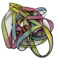 Image 8 of 1PC. GLOW STICK 42" hand dyed wrist wrap bracelet silk ribbon//Yoga wrist wrap bracelet ribbon