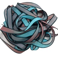 Image 3 of 1PC. SOUTHERN CHARM 42" hand dyed wrist wrap bracelet silk ribbon//Yoga wrist wrap bracelet ribbon