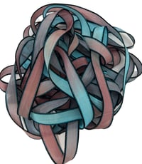 Image 4 of 1PC. SOUTHERN CHARM 42" hand dyed wrist wrap bracelet silk ribbon//Yoga wrist wrap bracelet ribbon