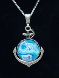 Image 2 of Anchors Illusion-One-Of-A-Kind Abstract Art Pendant