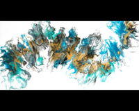 Teal Dutch Explosion-Abstract Fine Art Print