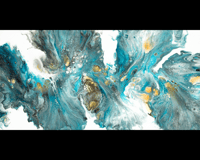 Teal Dutch Explosion 03 - Abstract Fine Art Print