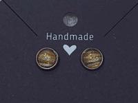 Image 2 of Bronze Sparkle-One Of A Kind Abstract Art Earrings