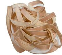 Image 2 of 1PC. SNICKERDOODLE 42" hand dyed wrist wrap bracelet silk ribbon//Yoga wrist wrap bracelet ribbon