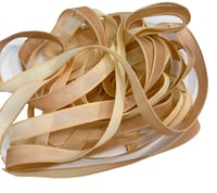 Image 1 of 1PC. SNICKERDOODLE 42" hand dyed wrist wrap bracelet silk ribbon//Yoga wrist wrap bracelet ribbon