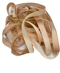 Image 3 of 1PC. SNICKERDOODLE 42" hand dyed wrist wrap bracelet silk ribbon//Yoga wrist wrap bracelet ribbon