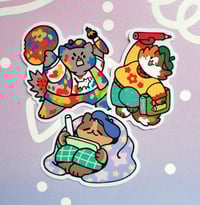 Artist Cats - Set of 3 - Clear Sticker