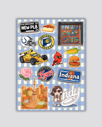 INDIANA sticker sheet 