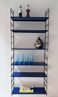 Image 2 of ESTANTERÍA VINTAGE AZUL MARINO, AÑOS 70