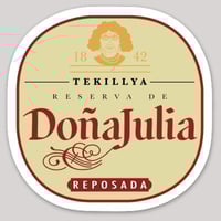 Image 1 of Doña Julia, Funny Don Julio tequila label water bottle sticker