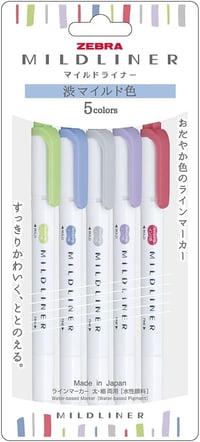 Image 1 of Zebra Mildliner Highlighter (Cool & Refined Colors)