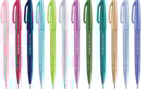 Image 2 of Pentel Brush Sign Pen Pastel Colors (Set of 12)