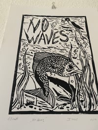 Image 2 of Kunstbandposter "Nowaves" Linoprint