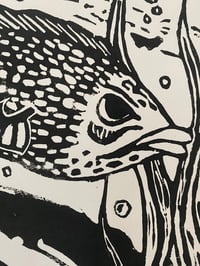 Image 3 of Kunstbandposter "Nowaves" Linoprint