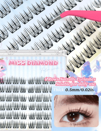 Image 1 of Miss Diamond Wispy Asian Lash Clusters