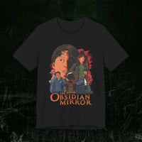 Image 1 of Unisex Graphic Tee - ENSEMBLE Retro Horror Film Street Art - The Obsidian Mirror