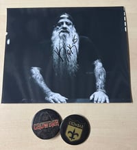 KIRK WINDSTEIN (CROWBAR) SIGNED 8X10 PHOTO + CROWBAR PINS