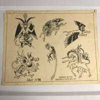 Image 1 of 1976 Spaulding & Roger’s Don Nolan production flash sheet 11x14 baphomet 