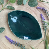 Image 4 of Large Green Ceramic Leaf Dish