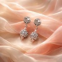 SILVER BALL AND PINK BEADS