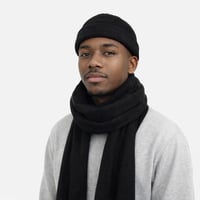Image 1 of Men’s Black Winter Hat & Scarf Set